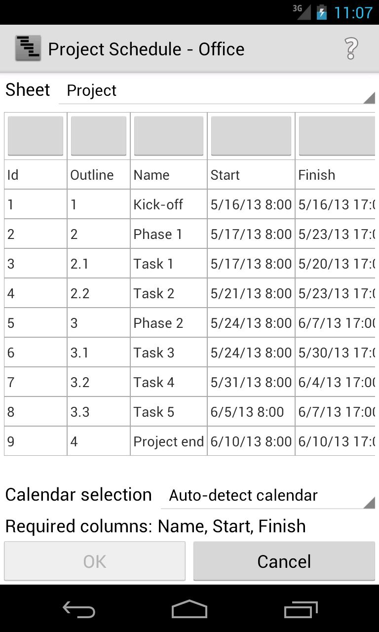 Project Schedule - Office