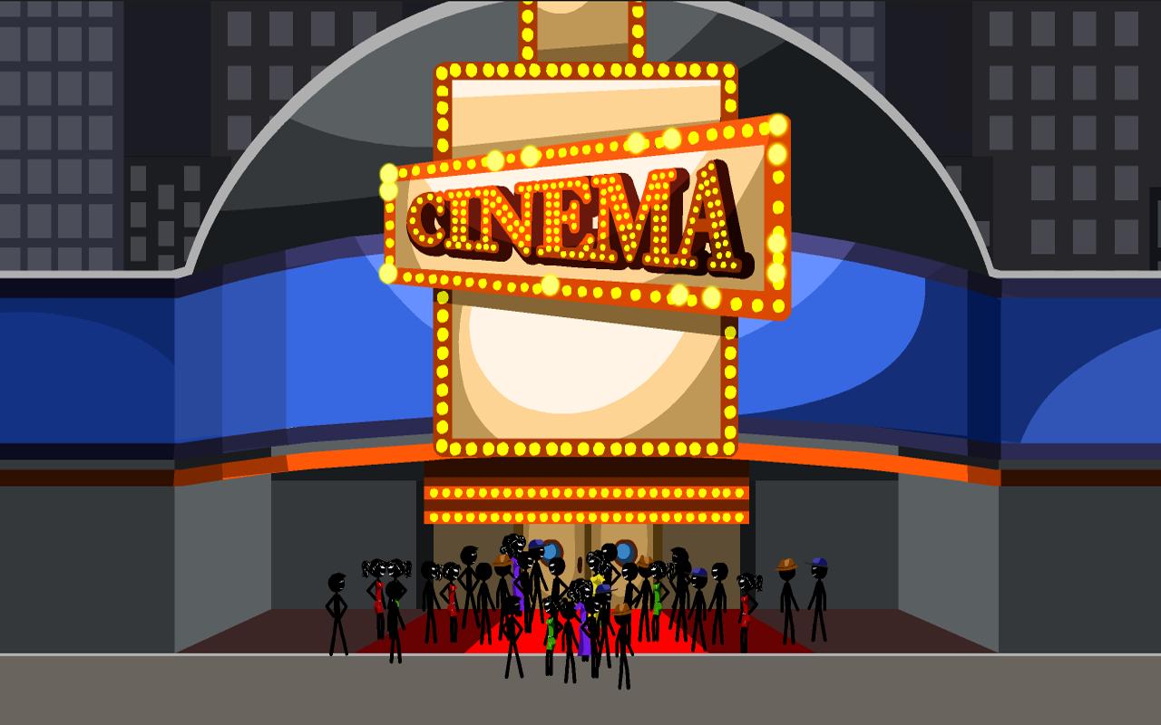 Stickman. Bloody cinema ticket