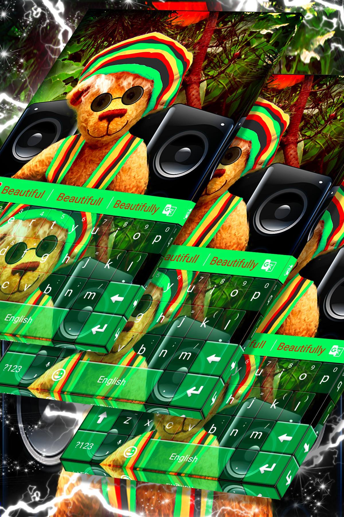 Rasta Teddy Bear Keyboard