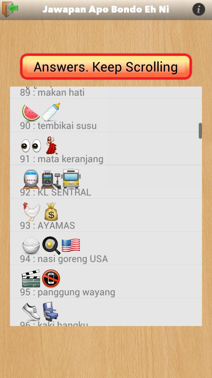 Apo Bondo Eh Ni - Answers