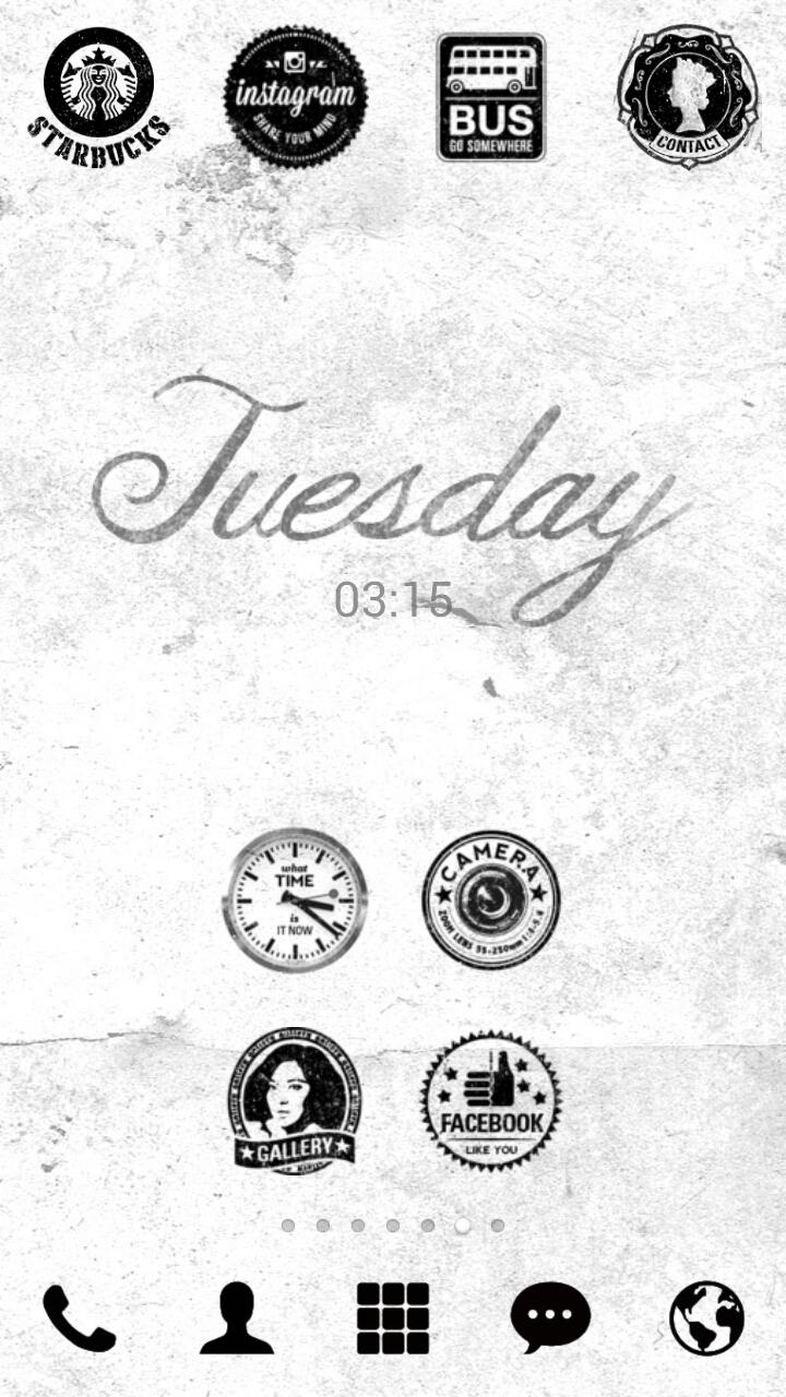 Stamp black dodol theme