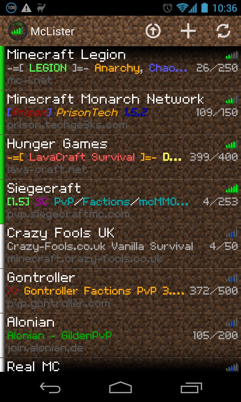 McLister - Minecraft Statuses
