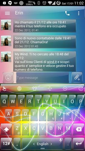 Keyboard Theme Glass Electric
