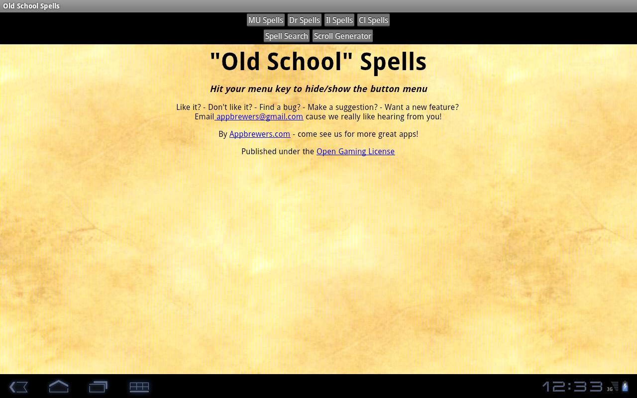 Old School Spells