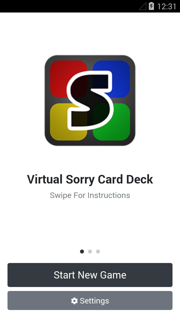 Virtual Sorry Card Deck