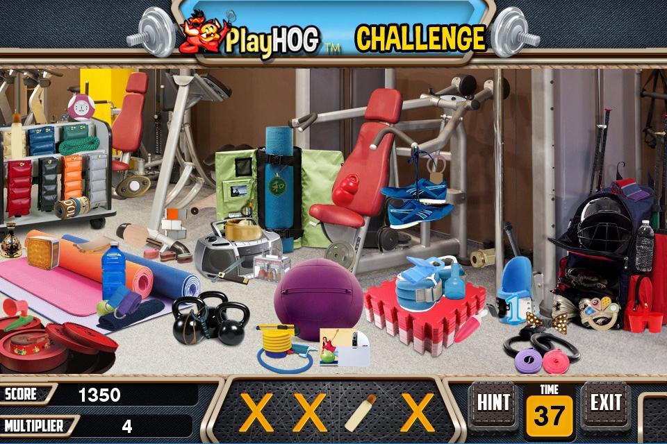 Challenge #143 At the Gym Free Hidden Object Games