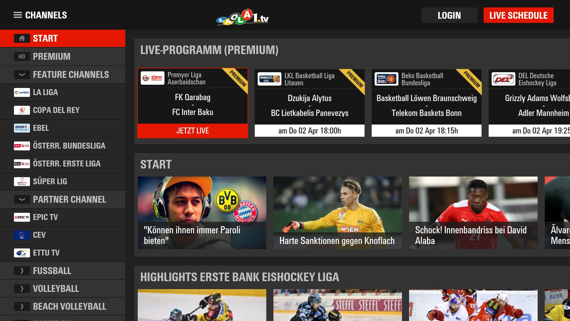 LAOLA1.tv Android TV