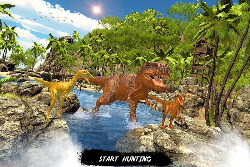 Wild dinosaur family survival simulator