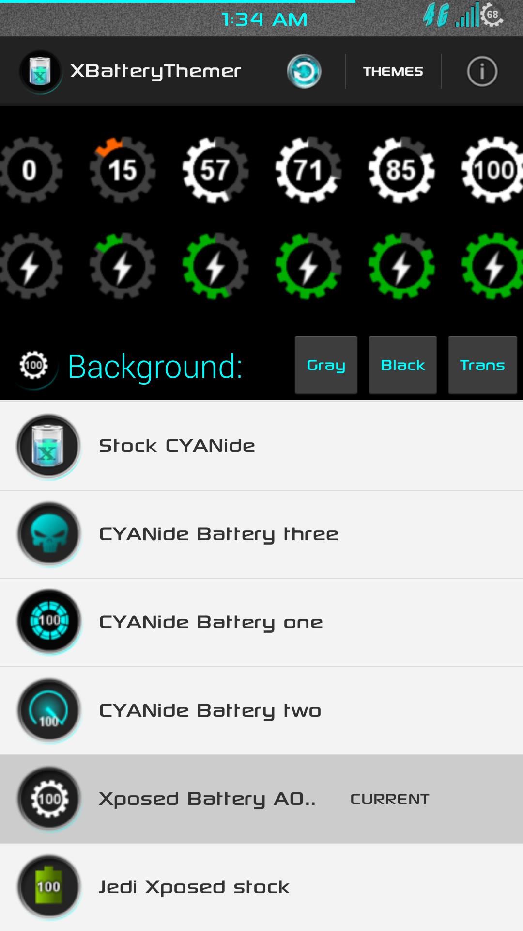 XPOSED Battery-AOKP Circle Mod