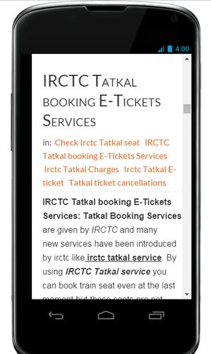 Railway irctc tatkal