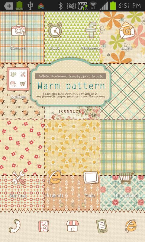 Warm pattern go launcher theme