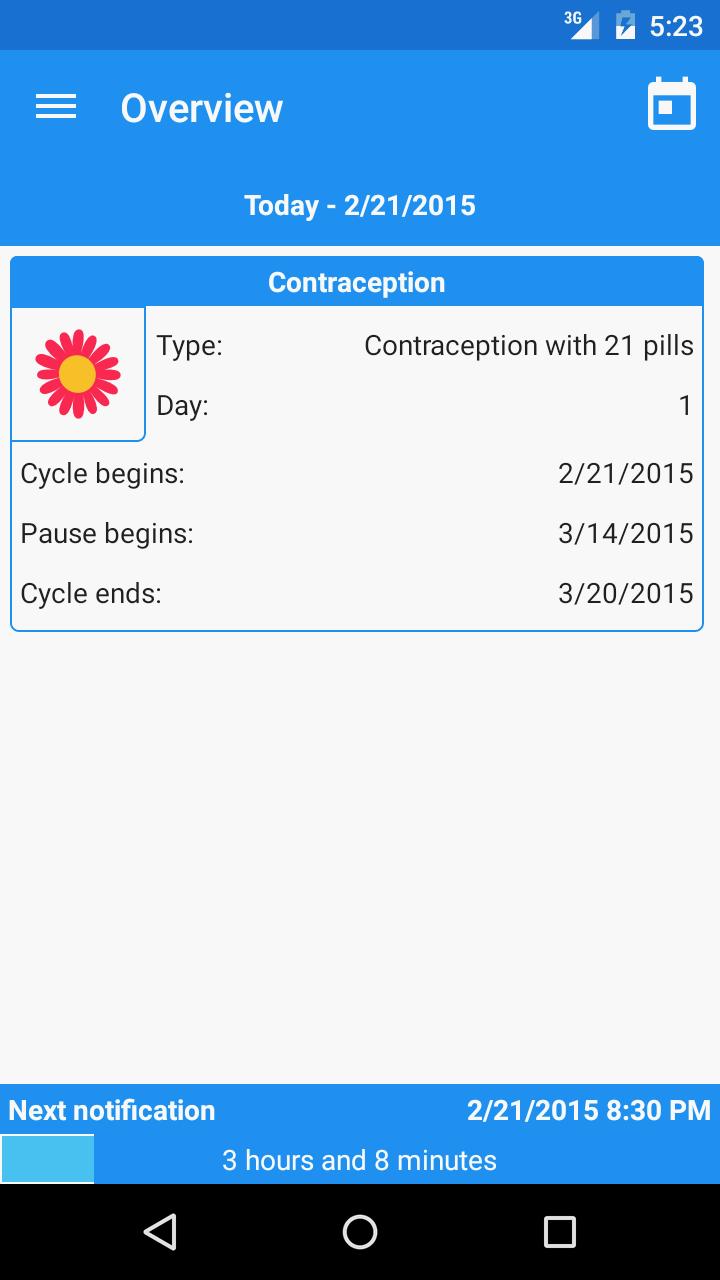 Pill Reminder Theme Blue