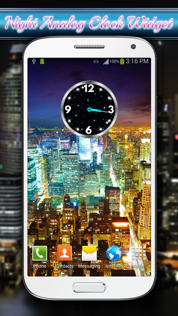 Night Analog Clock Widget