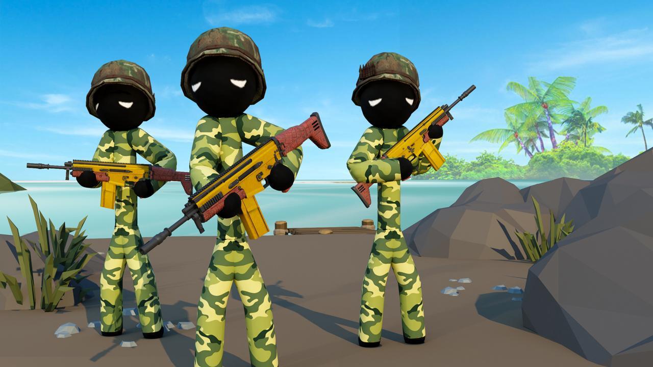 Military Stickman Combat Shooting