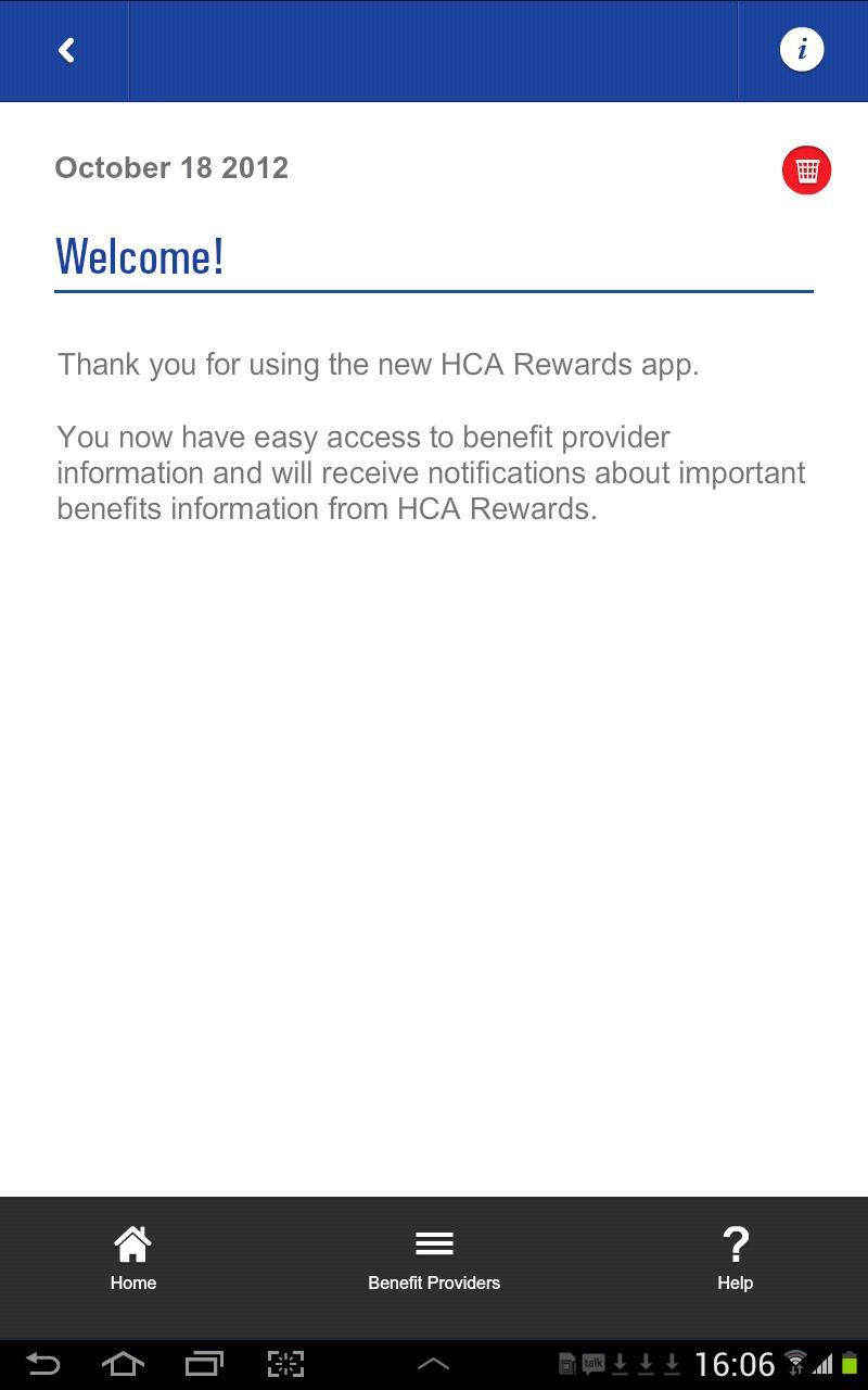 HCA Rewards Tablet