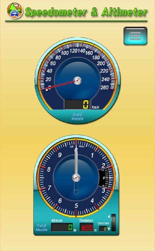 Speedometer and altimeter