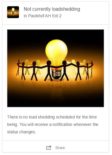 Load Shedding Schedules SA