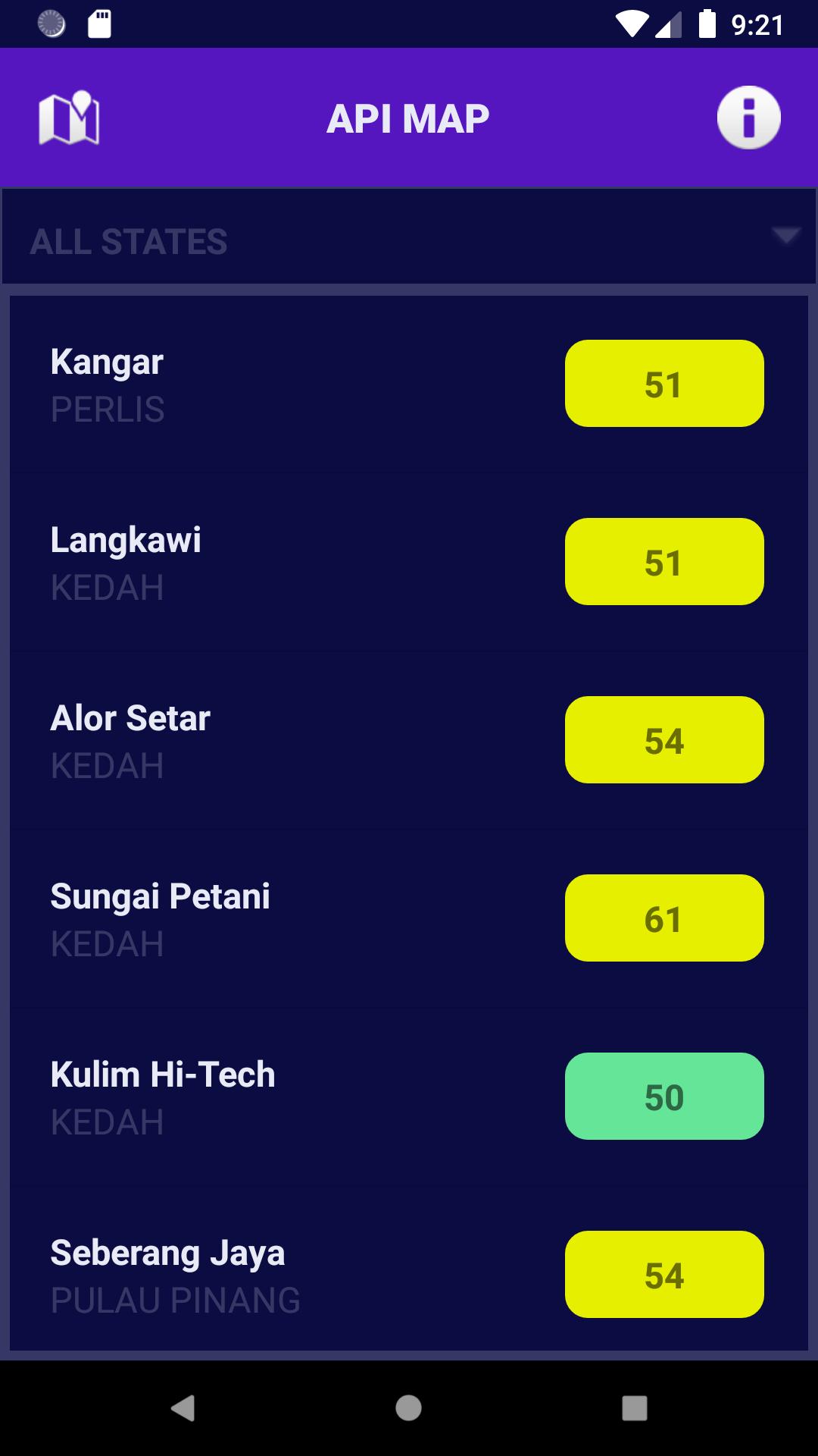 MyAPI - Malaysia Air Pollution