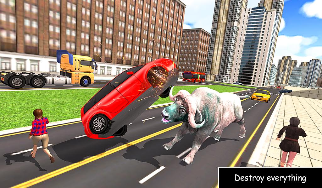Wild Bull Attack Simulator - City Rampage 2019