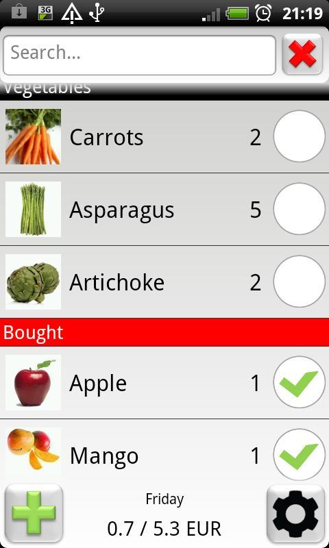 Chrome Shopping List