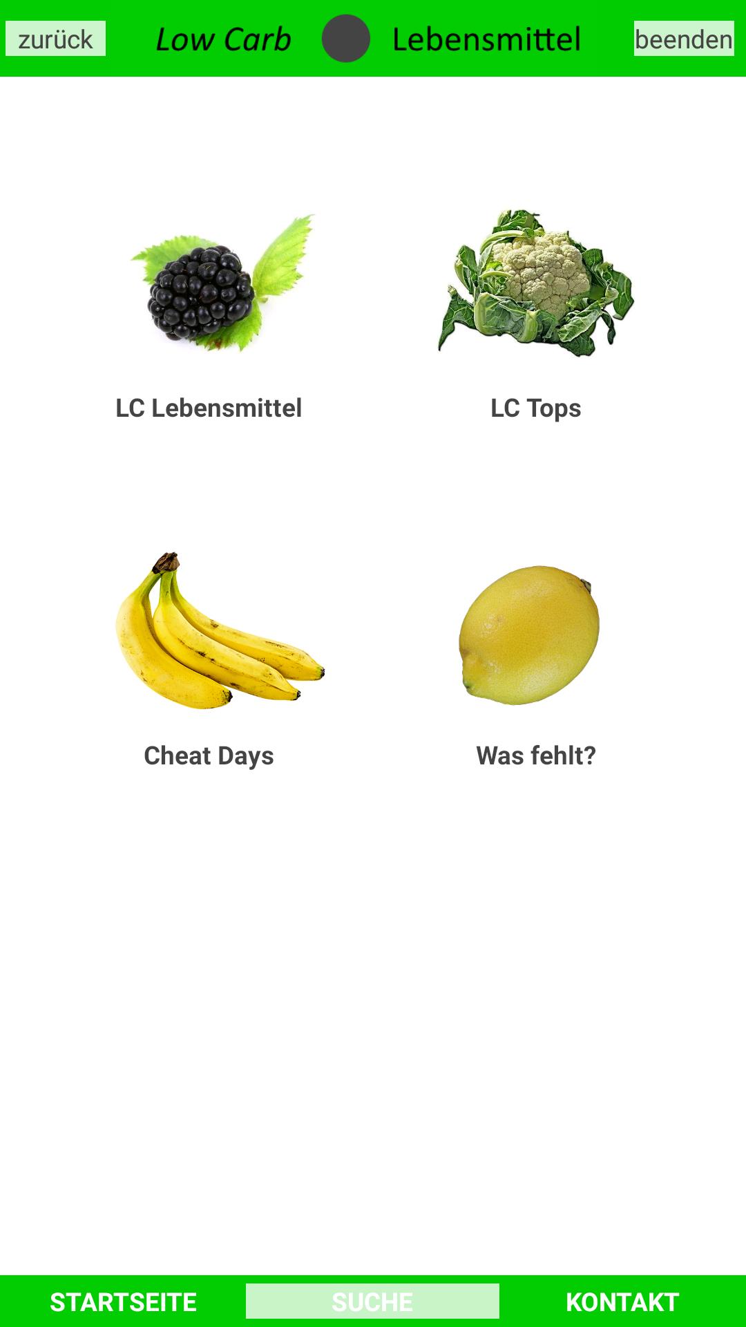 Low Carb Lebensmittel Liste