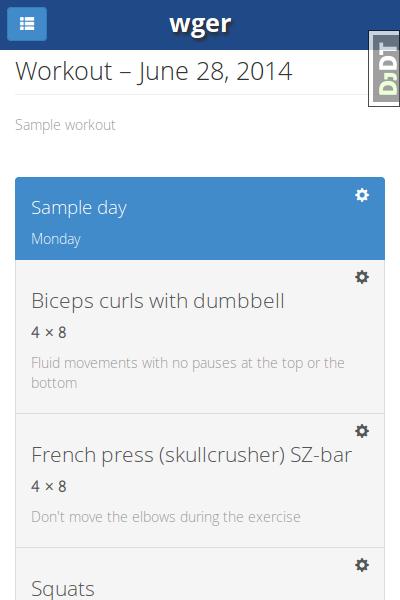 wger Workout Manager