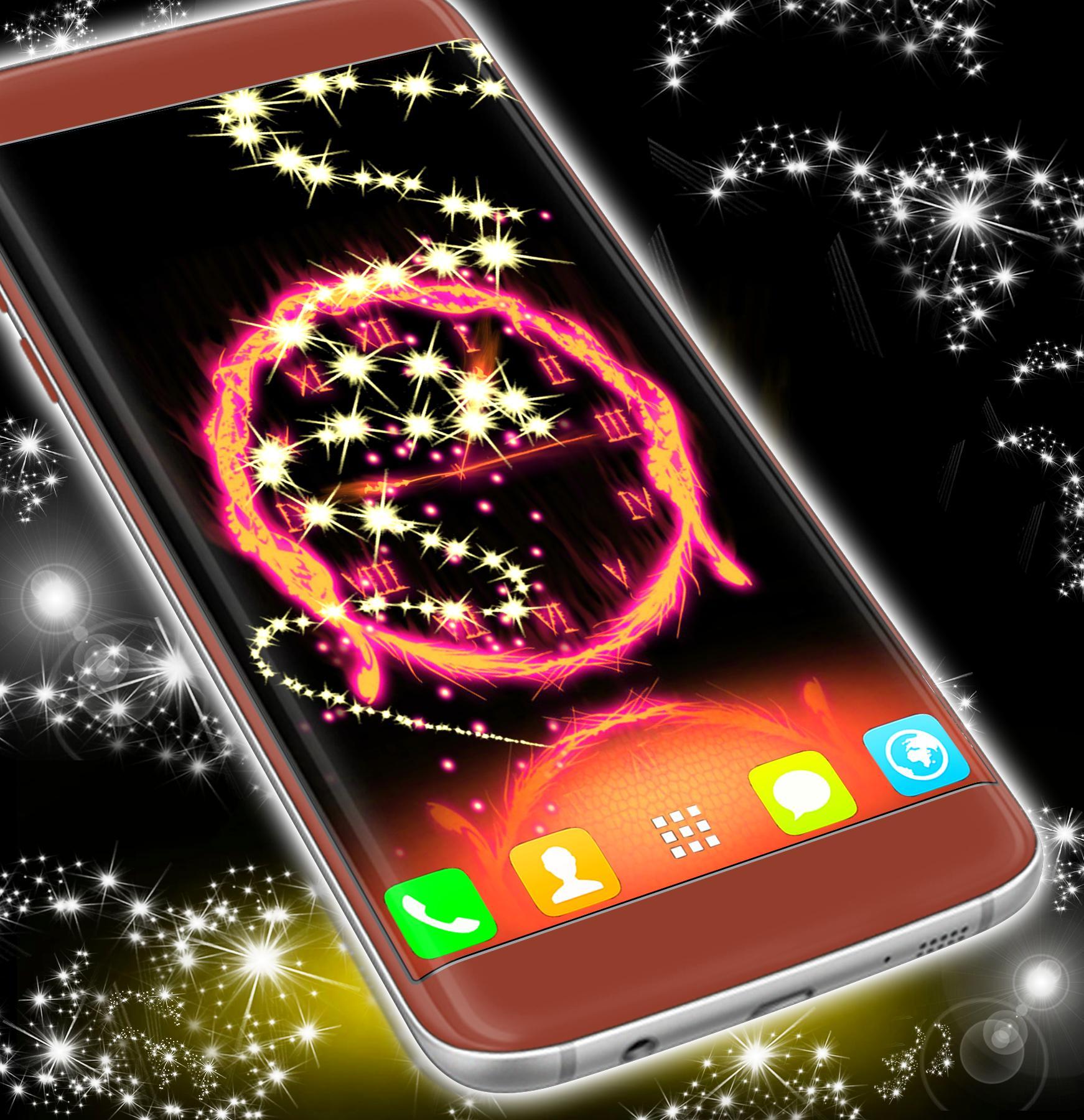 Fire Clock Live Wallpaper