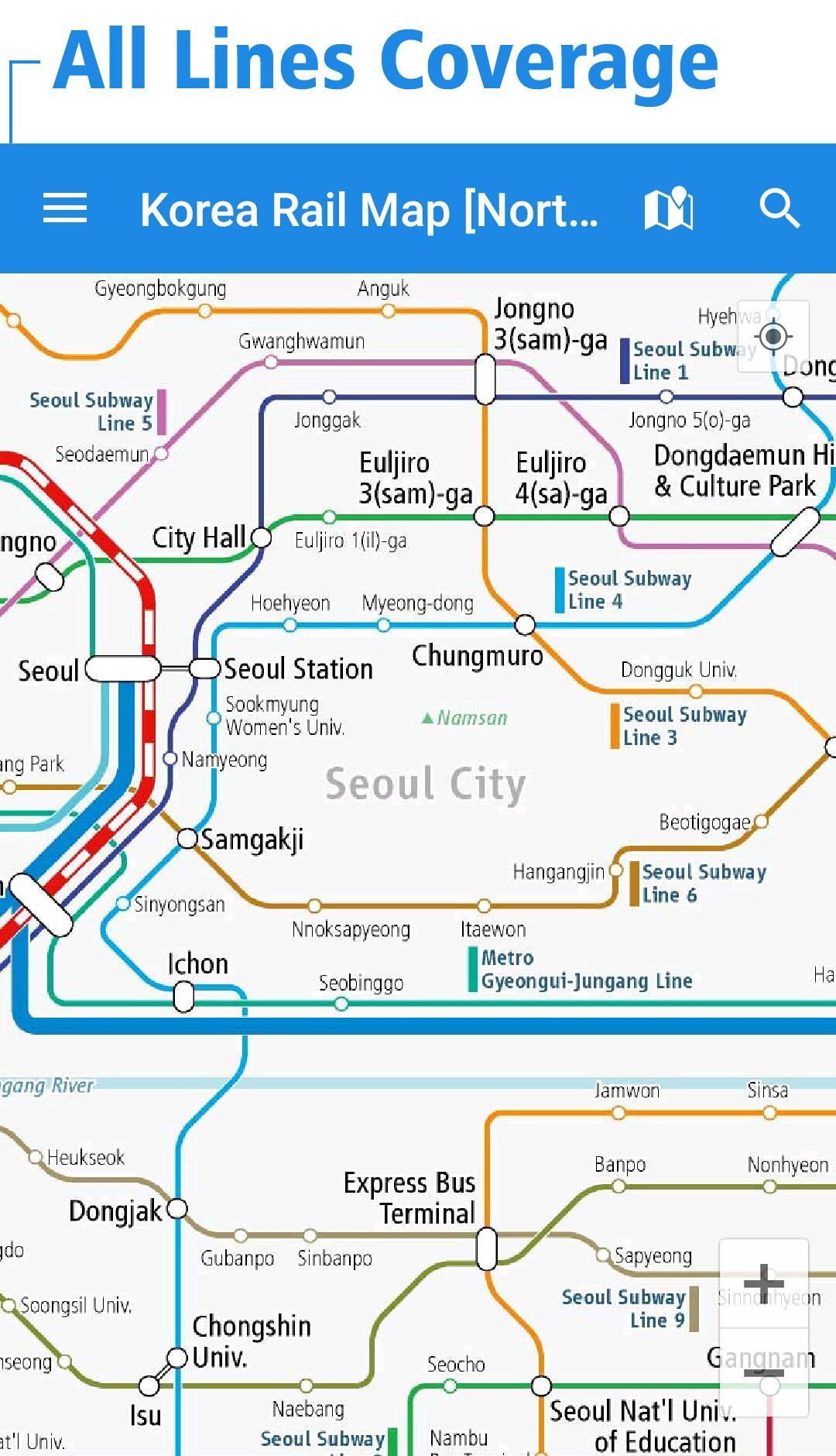 Korea Rail Map