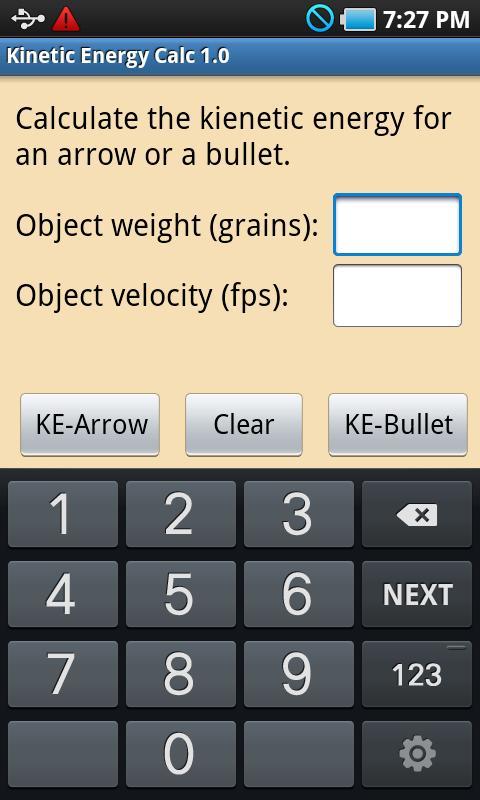 Kinetic Energy Calculator